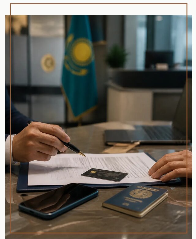 Открытие счета и банковской карты в Казахстане в Зиме